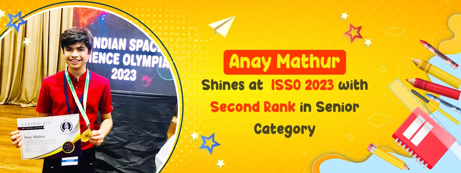 Anay Mathur shines at ISS Olympiad-2023 - CGR International School - Best School in Madhapur / Hyderabad