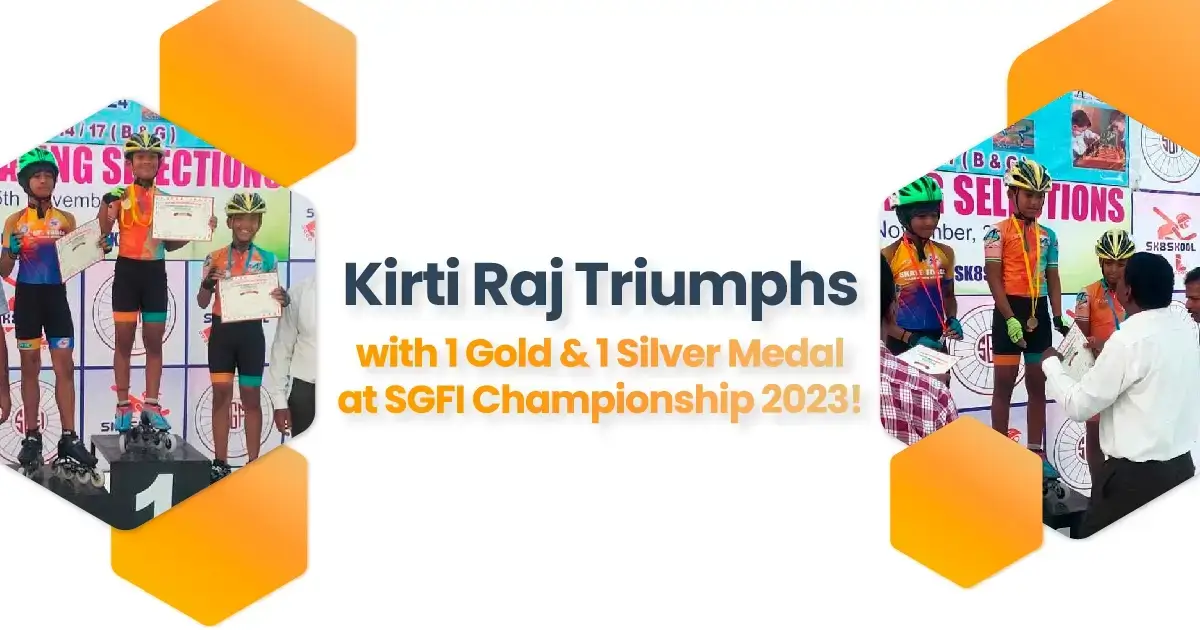 Kirti Raj Triumphs with 1 Gold 1 Silver Medal at SGFI Championship 2023 mobile - CGR International School - Best School in Madhapur / Hyderabad