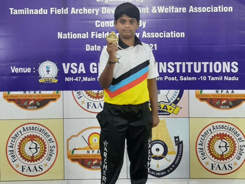 1st National Indoor Archery Championship 2021 - CGR International School - Top School in Madhapur / Hyderabad