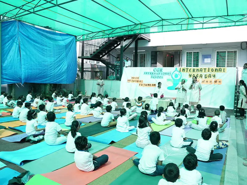 International Yoga Day, 2023 - CGR International School - Best School in Madhapur / Hyderabad
