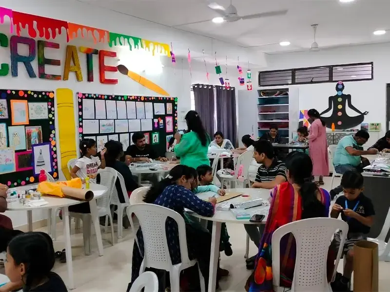 Parent Glass Painting Workshop 2023 | Top School in Hyderabad | Best CBSE School